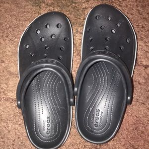 Black and white crocs